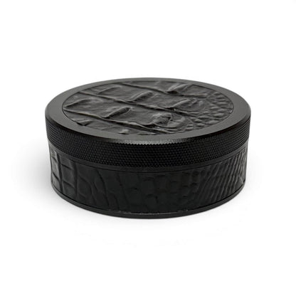 Black on Black Leather Croc Ruk Can