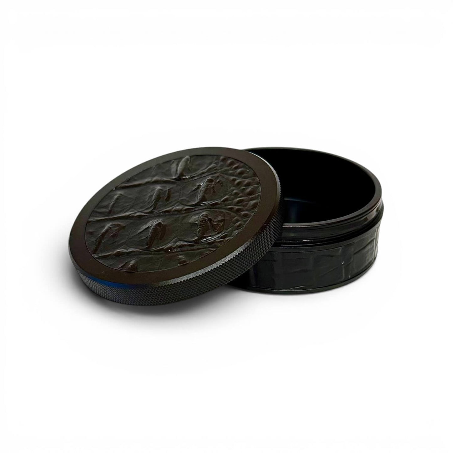 Black on Black Leather Croc Ruk Can