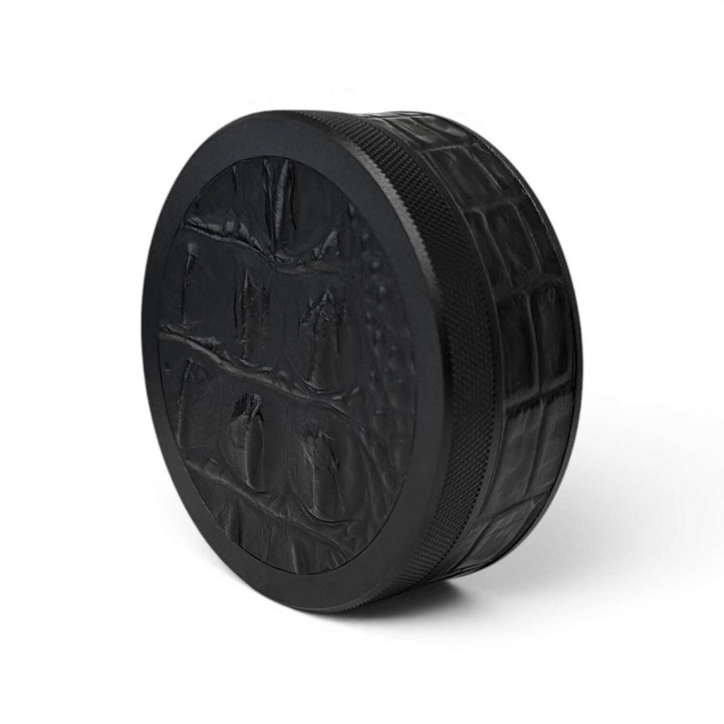 Black on Black Leather Croc Ruk Can