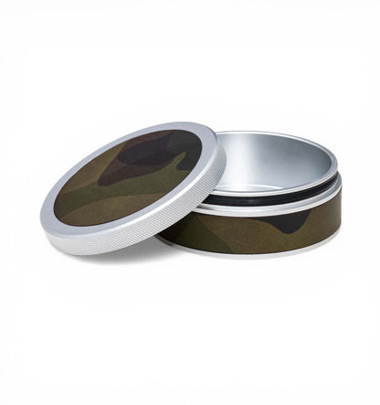 Silver on Camo Leather Ruk Can